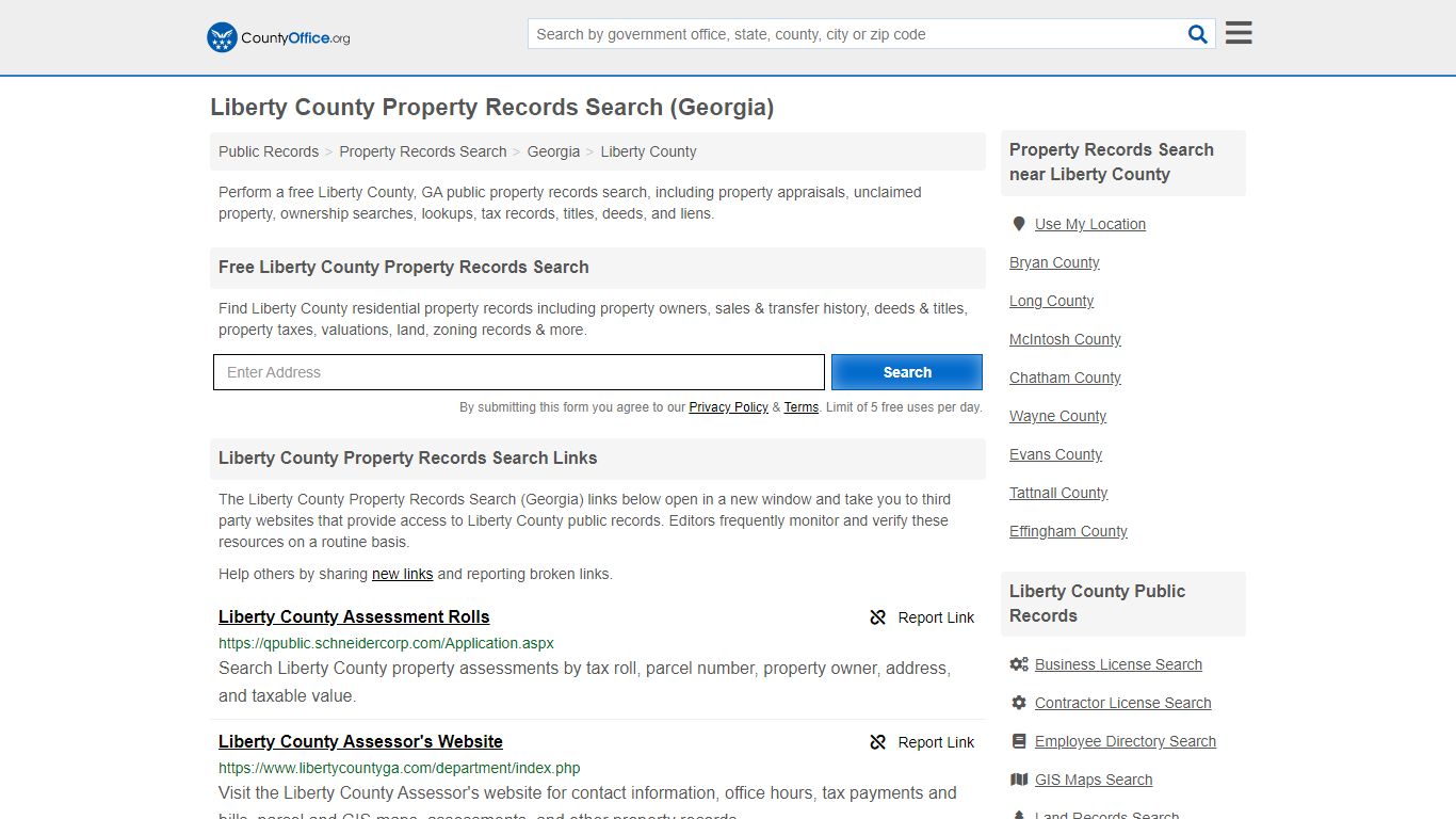 Liberty County Property Records Search (Georgia)